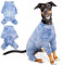 Hund Onesie, Hund Kleidung Weich HundPullover Atmungsaktiv Hund 4-beinige Hundepyjamas Jumpsuits Bodysuits Hund T-Shirts Bekleidung(Blau, L)