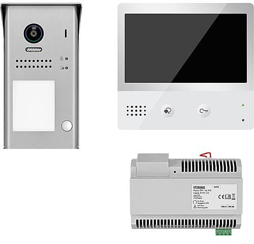 Video-Türsprechanlage VT200, Aufputz, 1 Tür, 1 Taste 1 Touch Interne Station *KB*
