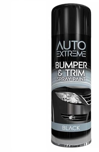 SuperGift.com 300ml Aerosol Black Bumper & Trim Spray Quick Drying Spray, Fast Dry and Excellent Coverage for Car, Van, Wheel, Metal, Plastic and More by Diva Gift