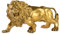 STCREE Fengshui Messing-Löwen-Statue, handgefertigt, modern, Goldfigur, Zuhause, Geschäft, Büro, Desktop-Dekoration, TQGJST51