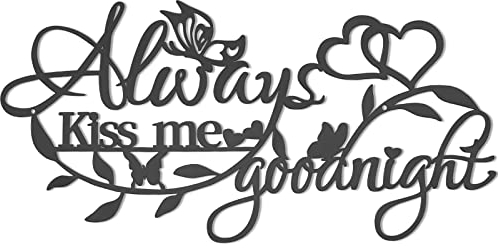 KHayRovies Wanddeko Metall Schlafzimmer Wohnzimmer Wand Deko, Metallwandkunst Wortschild Wanddekoration, Familienschilder Wandkunst Wandbehang Dekor für schlafzimmer Zuhause badezimmer