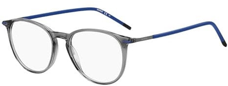 HUGO Rechteckig Azetat Brillen in Dark Grey für Herren, Brille mit Sehstärke, optional mit Sonnenbrillen tönung oder Blaulichtfilter (Modell HG 1233)