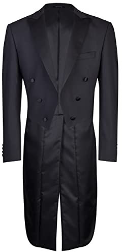 Wilvorst Classics Herren Frack Sakko Modern Fit Schwarz 25