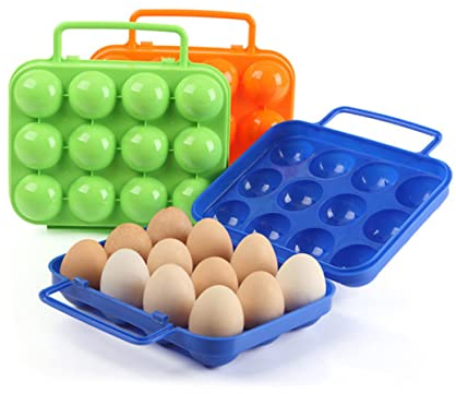 BESPORTBLE Boîte De Transport Pour Œufs Avec Poignée Récipient Pour Cuisine Et Camping Orange