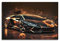 Supercar Poster für Lamborghini Aventador Fire Racing Sportauto Dekorative Malerei Leinwand Wand und Kunst Bild Familie Schlafzimmer Dekor 40 x 60 cm