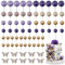LARDUX 60 PCS Tortendeko Kugel- Schmetterling Kuchen Dekorationen DIY Mini Ballon Cupcake Einsatz für Geburtstag Party Baby Dusche Hochzeit - Lila