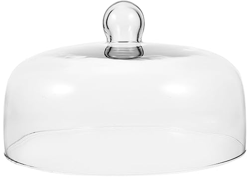 BESTonZON Cúpula De Cristal Para Tartas Tapa Para Tartas Para Frescura Y Exhibición De Cristal Transparente Para Postres Tartas Queso Cubierta Para Plato De Cúpula De 28 Cm
