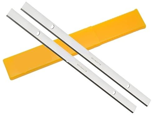 JWOO HSS-Dickenhobelmesser, 30,5 cm, Hobelmesser, 307 x 16,5 x 1,8 mm, for Zubr РС-305 Holzbearbeitungswerkzeuge, 2 Stück