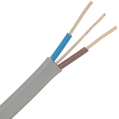 JAFSAL ONLINE Electrical Grey Twin & Earth Cable Lighting Electric Wire for Industrial & Domestic Wiring (6.0mm, 2m)