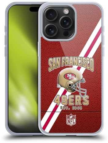 Head Case Designs Offizielle NFL Football Streifen San Francisco 49ers Logo Art Gelhülle [Militärischer Schutzgrad] Kompatibel Mit Apple iPhone 15 Pro Max Und Kompatibel Mit MagSafe
