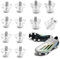 12 Pcs Football Boots Studs Replacement, 2 Sizes Transparent Soft Ground Thumb Rubber Football Plastic Nylon Rugby Studs Replacement for Men Boy Kids Adults Shoes, 5mm Screws, 8Pcs 13mm&4Pcs 16mm