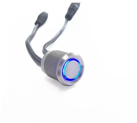 TSALON Touch-Dimmschalter, 3 Farben, Einbau-Sensortastensteuerung, stufenlos dimmbarer Dimmer for 12 V 24 V LED-Streifen, Schrank, Innenbereich (Color : Dimmer and Connector, Size : Red)