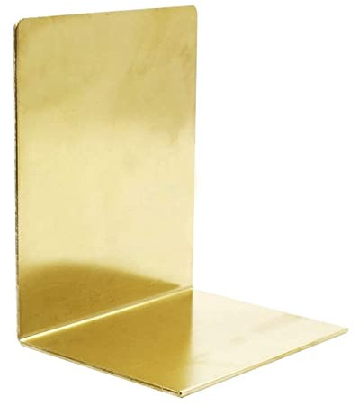 Serre-Livres dorés, Serre-Livres en Laiton, Bouchons de Livre Robustes, 3,9x3,1x4,8 Pouces, pour Bureau, bibliothèque, Salle, Serre-Livres décoratifs, décoration Pratique (doré Twin)
