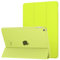 MoKo Funda Compatible con 2018/2017 iPad 9.7 6th/5th Gen, Ultra Delgado Función de Soporte Protectora Plegable Cubierta Inteligente Trasera Transparente, Verde Amarillo