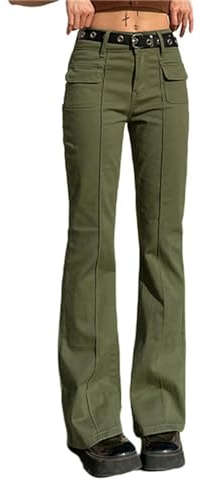 Cargohose mit großen Taschen, modische einfarbige Hose mit niedriger Taille, 2000er-Jahre-Jogginghose, Damen-Streetwear, Baggy-Jogginghose – wie das Foto zeigt_† – S
