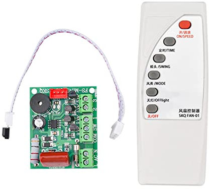 AC110-230V 100W Fan Speed Controller Switch Fan Remote Control Modification Computer Board 7-8 Meters Control Computer Board with Screen Connectors Power-Supply Fan Remote Control