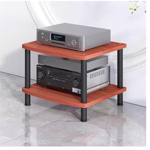 meuble hifi meuble chaine hifi Etagère 2/ 3/ 4 Étages Pour Rack Audio Hifi Support En Métal Et En Bois Pour Composants Audio-vidéo Meuble Stéréo Pour Amplificateur/lecteur De Disques/récepteur Stéréo