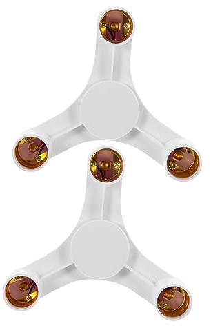 OSALADI 2pièces Douille De Lampe à Triple Tête Lot De Douilles De Conversion Pour Lampe Domestique Résistant Chaleur Et Corrosion