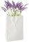 Vase aus Keramik, Knitteroptik, weiße Vase für Blumen, Blumenvase aus Keramik, weiß, Vase in Form einer Papiertüte, dekorative Blumenvase für Hochzeit