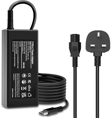 45W USB C Laptop Charger for HP Chromebook Series, Pavilion, Probook, Elitebook, Envy, Spectre, 12 13 14 15 Series, Type C Notebook Power Cord Supply