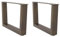 vidaXL Esstisch Beine V-Form 2 Stück Naturstahl 60x(30-31,3) cm Stahl, Bein für Tisch, Esszimmertischbein, Tischbein für Esstisch