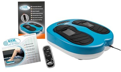 Genius Fußmassagegerät elektrisch Gymform Leg Bewegungstrainer mit Vibration 5 TLG., Vibrationsplatte, Massage Massagegerät mit Fernbedienung für Fuß, Geschenke für Frauen Männer