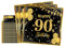 20 Stück Servietten 90, 2-Lagig Happy Birthday Servietten Geburtstag Schwarz Gold,16X16Cm Cocktail Serviette Einweg Tischdekoration Papierservietten für Mann Frau Geburtstag Feiern Party Jubiläum
