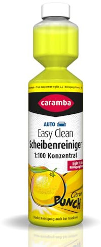 Caramba Easy Clean Scheibenreiniger Konzentrat 1:100, für die Auto-Scheibenwaschanlage, Glasreiniger für Windschutz- und Heckscheibe, 250 ml