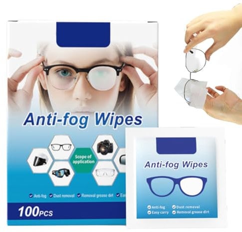 Brillentücher Antibeschlag | 100 Stück Bildschirmreiniger Tücher,brillenputztücher Feucht,anti-fog Wipes,Antibeschlag-Brillenreinigungstücher Für Büro, Reisen, Hotel, Zuhause, Sport