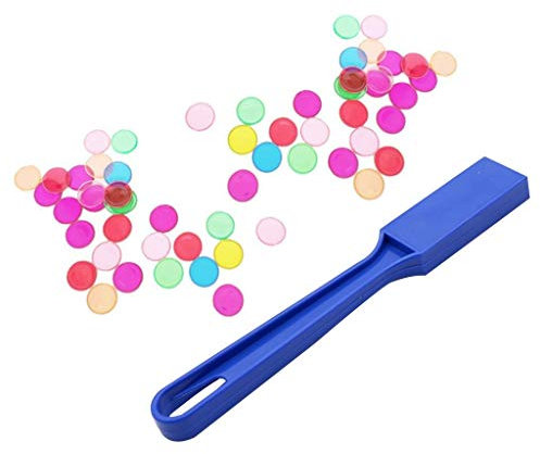 KBOLAE Verschiedene bunte Bingo-Chips mit magnetischem Zauberstab mit 100 Chips
