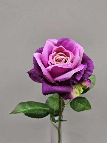 artplants.de Kunstrose WINAKAS, violett, 40cm - Künstliche Rosenblüte