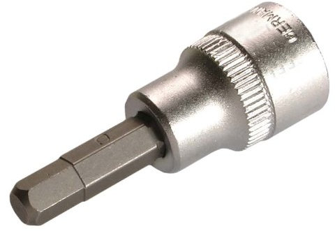 SW-Stahl 06520-INB5 Schraubendreheinsatz, 3/8, Innensechskant, 5 mm I Innensechskant Steckschlüssel Chrom-Vanadium I 3/8 Zoll Stecknuss für Ratsche I Wellendichtring Montagewerkzeug