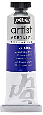 Pébéo 907201 Beaux-Arts Artiste Acrylique Extra Fine 1 Tube Bleu Outremer Foncé 37 ml