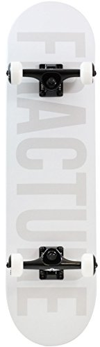Fraktur verblasst weiß Volle Größe komplett Skateboard – 8.0 ABEC 5/52 mm