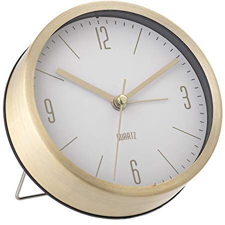 Bloomingville Tischuhr, 11,5 x 4 cm, Gold Weiß Schwarz