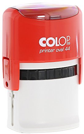 stempel-fabrik – Colop Printer Oval 44 Custom Stempel mit Wunschtext oder Wunschmotiv personalisieren – ovaler Selbstfärbestempel ideal für individuelle Logos & Siegel (44 x 28 mm | 5 Zeilen | Rot)