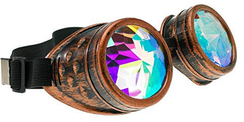 4sold (TM Steampunk Antique Copper Cyber Goggles Rave Goth Vintage Victorian Like Sunglasses All Pictures (Kaleidoscope Goggles Copper)