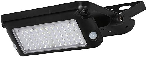 Proventa | LED Solar Profi-Strahler mit Bewegungsmelder | Li-Ionen-Akku | 10 W | 1.080 Lumen | IP65 | Helligkeitssensor | 3 Betriebsarten einstellbar | Farbe: schwarz