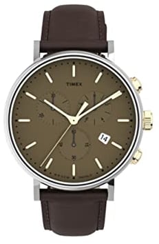 Timex 41 mm Fairfield Chronograph Two-Tone/Khaki/Khaki One Size