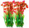 BEGONDIS 2 Pcs Artificial Water Plants, Fish Tank Aquarium Decorations, Made of Soft Plastic, Safe for All Fish & Pets (Large Plant - Red)