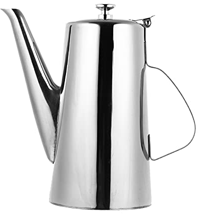 YARNOW Edelstahl Olivenöl Spender Dispenser Öl Spenderflasche Metall Auslaufsicher Ölflasche Ölkännchen Küche Ölbehälter Ölkanne Speiseöl Kännchen Gewürzspender für BBQ Grillen Pasta 19. 1cm