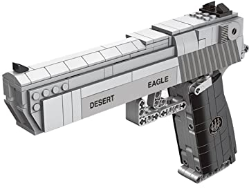 Pistole Modell Bausteine-Kit (528 Stück) Desert Eagle Pistole DIY Puzzle Spielzeug für Kinder Teens und Erwachsene Geschenke