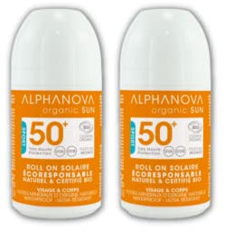Alphanova Sun Adulte Roll-On Solaire Très Haute protection - SPRF50-50g - Le Lot de 2