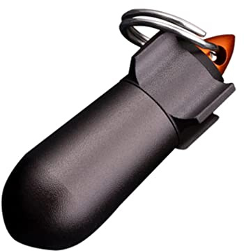 EXCEART Waterproof Keychain Bottle Mini Portable Pills Bottle Airtight Small Pill Case with Key Buckle for Travel Outdoor Use