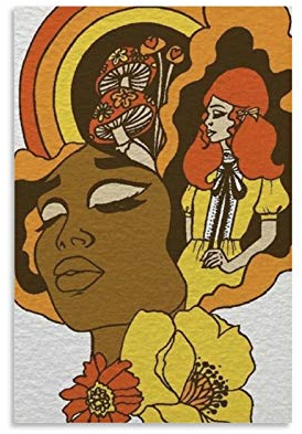Vintage Art Poster 70er Jahre Ästhetisches Malerei Poster Dekorative Malerei Leinwand Wandkunst Wohnzimmer Poster Schlafzimmer Malerei 40 x 60 cm