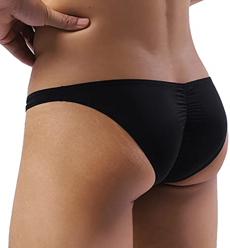 Faringoto Biancheria intima da uomo a vita bassa in seta di ghiaccio slip bikini traslucido