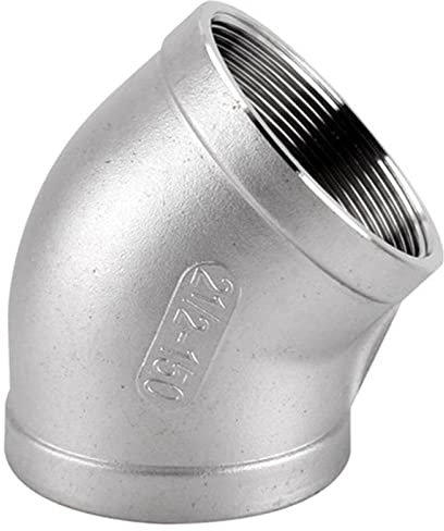 OTANA 45-Grad-Bogen aus Edelstahl 304 1/8-3/4 1quot;?1,2 Innen- und Au?endraht, doppelter Innenzahn Rohrverbindungsst¨¹cke, F 4 Zoll