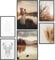 Papierschmiede® XXL Mood Poster Set Herbst, Gerahmte Bilder (Aluminium Rahmen, Farbe wählbar), Wohnzimmer Deko Wandbilder Schlafzimmer, 2x A2 und 4x A3, Jahreszeit Laub Wetter Braun