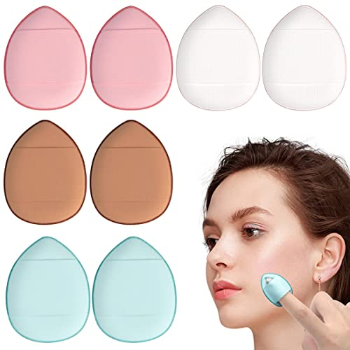 Puderquasten Lose 4 Stück mehrfarbig Make-up-Einstellung Kissen Pads Beauty Blender Applikator Kosmetik tragbar Halterung Riemen Schwamm weiche