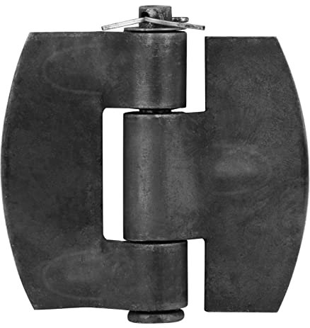 Lot de 4 charnières soudées de 10,2 x 10,2 cm, charnières soudées sur acier avec nervure de renfort estampée pour portail en métal, fenêtre, remorque